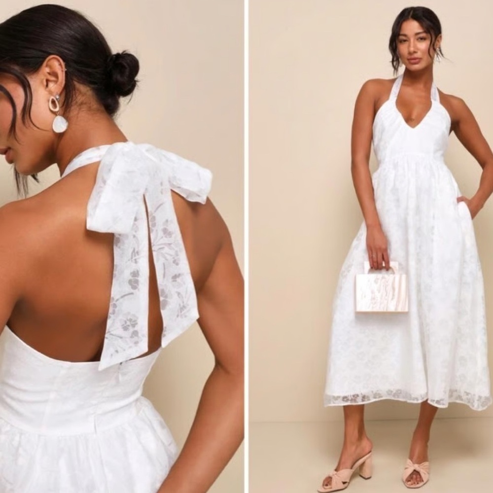 Lulu's Ivory Sleeveless Dress